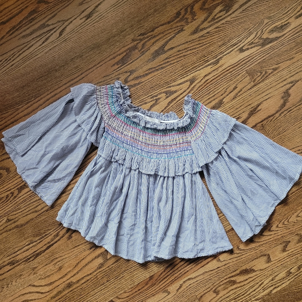 Vintage Havana Rouched Blouse Medium
